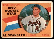 1960 Topps #143 Al Spangler RC Milwaukee Braves