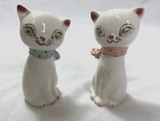 Vintage 1950s Holt Howard Cozy Kitten Cat Salt & Pepper Shakers Winking Eyes