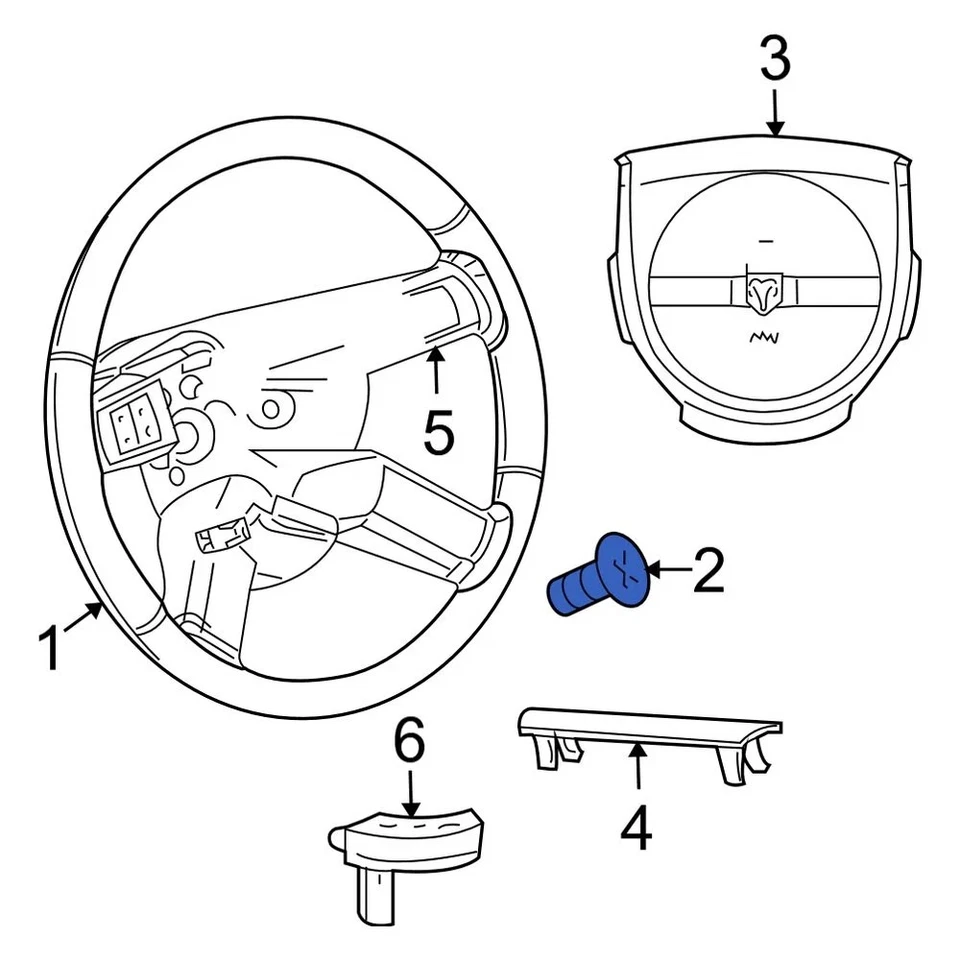 For Dodge Charger 2006-2023 Dodge 6511907AA Steering Wheel Bolt Foto 4 de 4