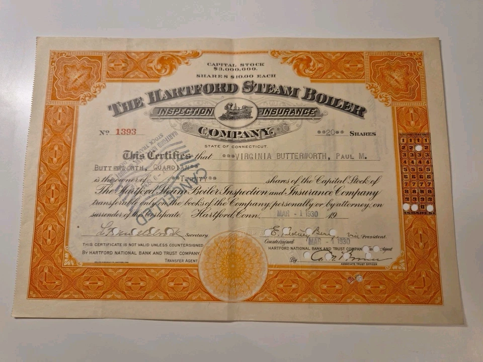 The Hartford Steam Boiler Insurance Company 1934 - Bild 1 von 1