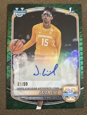 JAIDA CIVIL 2025 BOWMAN 1st GREEN SHIMMER AUTO /99 #CPA-JC