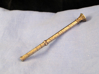 ORNATE ANTIQUE VICTORIAN 9CT GOLD MECHANICAL PROPELLING PENCIL & AMETHYST SEAL