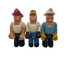 Fisher Price Husky Helper Vintage Fireman Construction Action Figures 1977