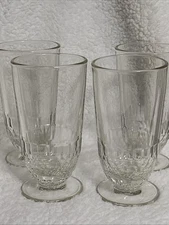 La Rochere Artois Glasses Set Of 4 7” 11 oz Footed Water Tea Glasses France 