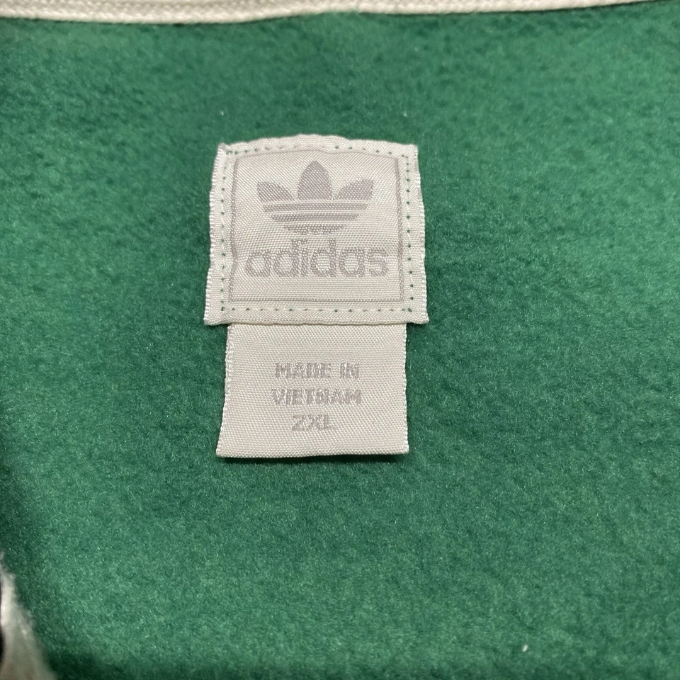 复古波士顿凯尔特人队夹克男式 2XL 阿迪达斯 NBA 田径全拉链 Y2K 二手状况完好 — 第 4/4 张图片