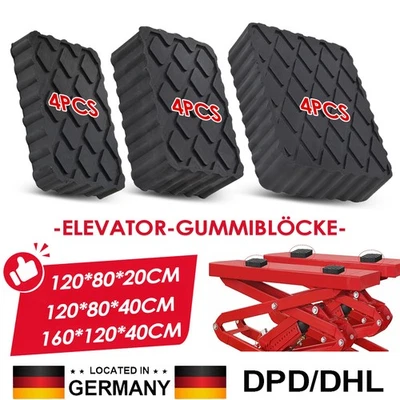 MARKENLOS 4X Gummiklotz Gummiklötze Gummiauflage Gummiteller Hebebühne Grubenheber Satz DE