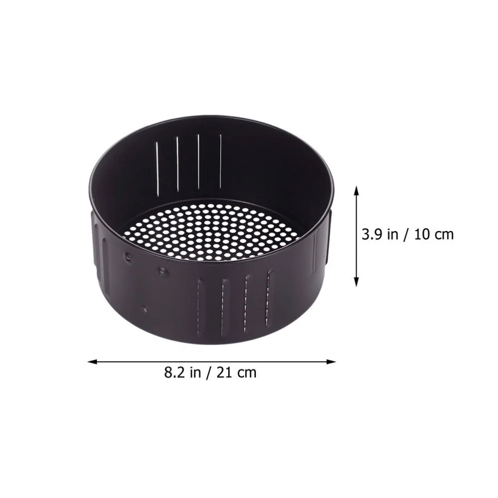 Round Air Fryer Basket with Oil Draining for Deep Home Oven Use