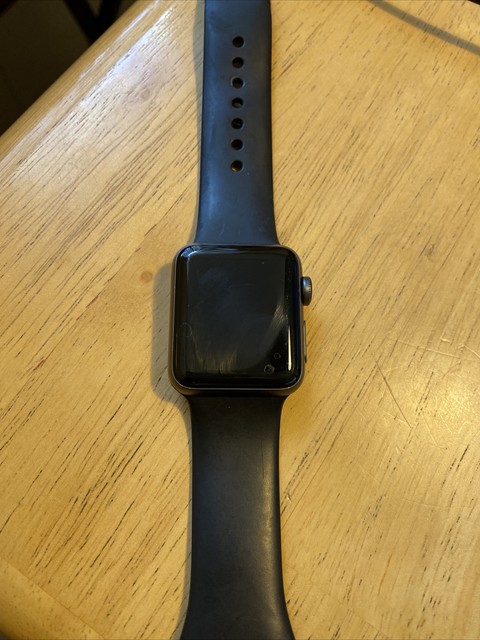 Apple Watch Series 3 38mm Space Gray Aluminium Case with Black Sport Band (GPS + Cellular