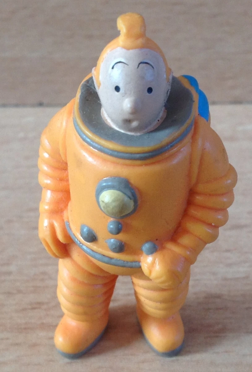 FIGURINE PVC TINTIN KUIFJE HERGE LU COSMONAUTE TENUE NASA SUR LA LUNE