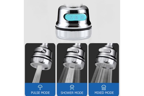 Rompigetto Lavello Cucina Filtro Universale Girevole 3 Getti Rubinetto Aeratore - Foto 5 di 5