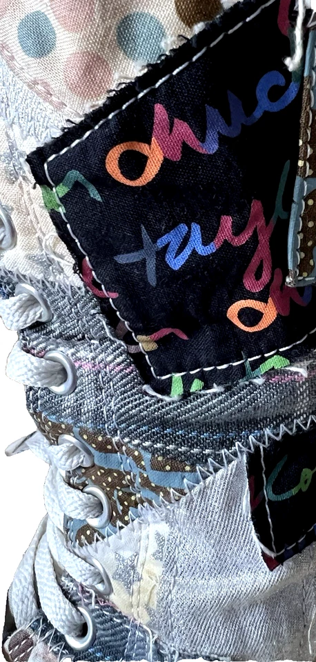 Converse Chuck Taylor Patchwork Extra Hi Shoes  110507 Womens Sz 7 Elephants - Image 3 of 4