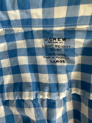 3 SHIRTS J.Crew Men's Large Purple Blue and Red Gingham Button Down Shirts - Picture 7 of 7