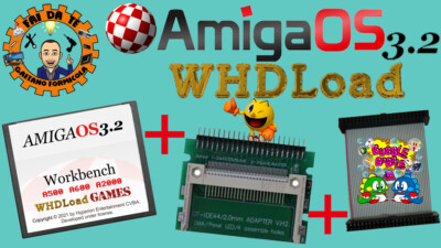 Amiga OS 3.2 für Amiga A500, A600, A2000 (Workbench + Whdload Games + Cable CF)