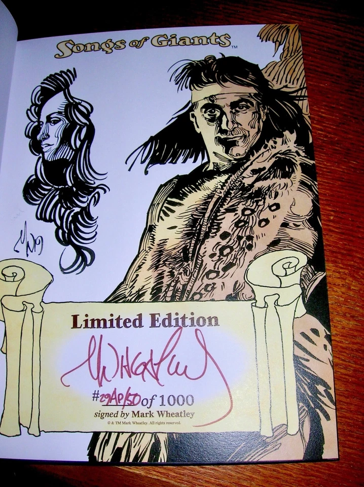 Songs of Giants Poetry Pulp HP Lovecraft Robert E Howard Signed AP Drawing RARE - Image 2 of 4