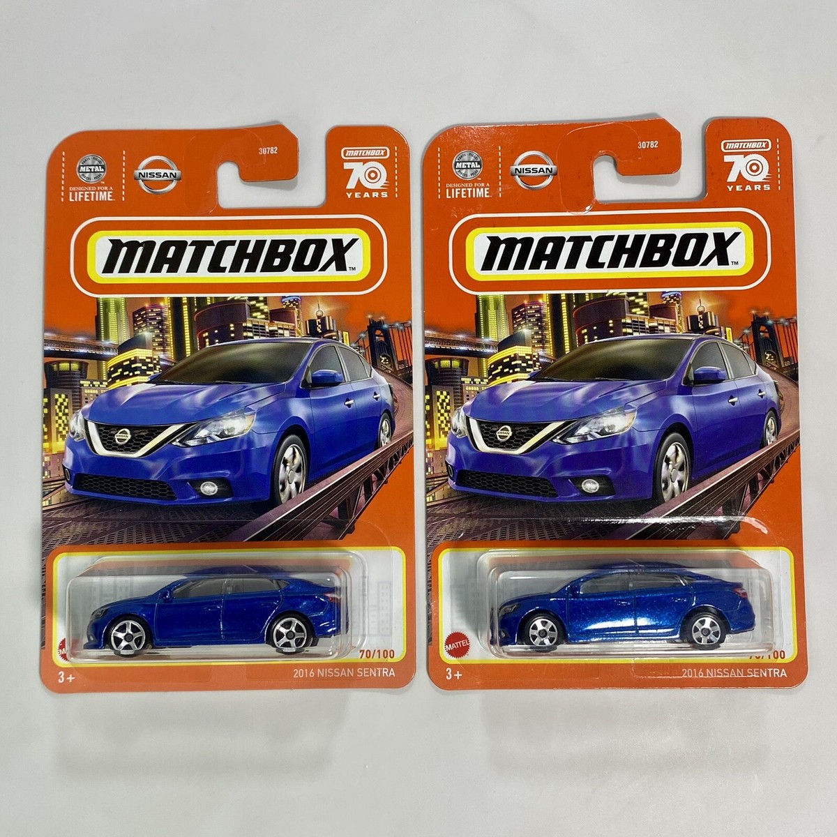 Matchbox 2016 Nissan Sentra 1:64 Scale Diecast 5 & 6-Spoke
