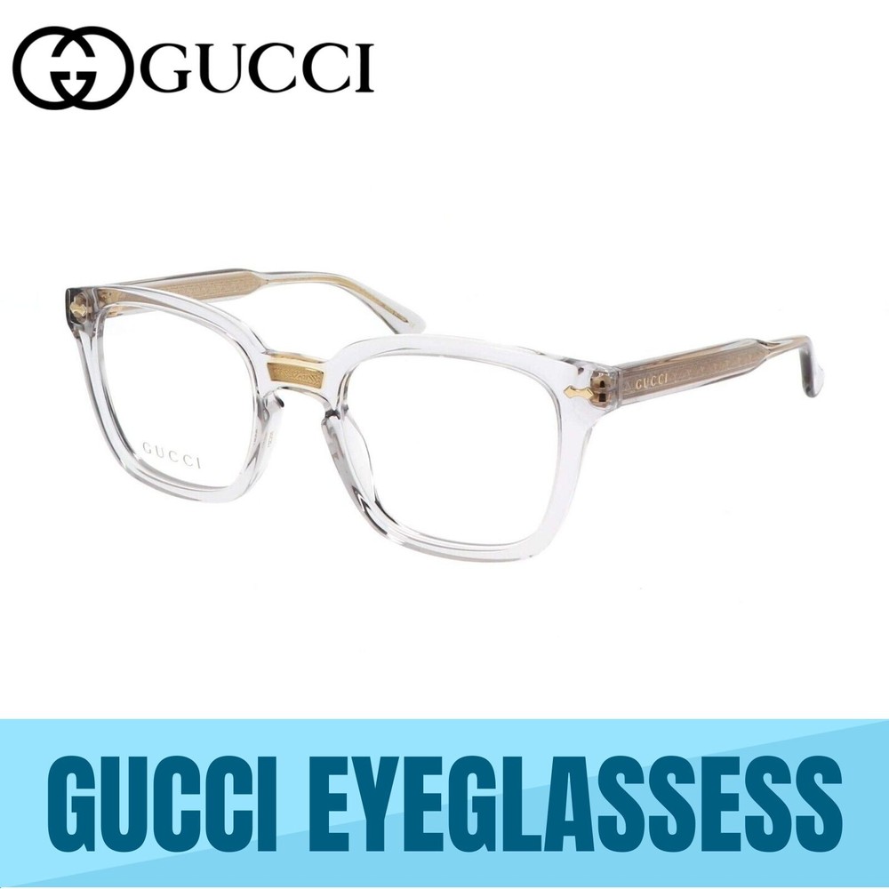 GUCCI GG0184O 005 Grey Unisex Authentic Eyeglasses Frame 50mm Optical Frame New