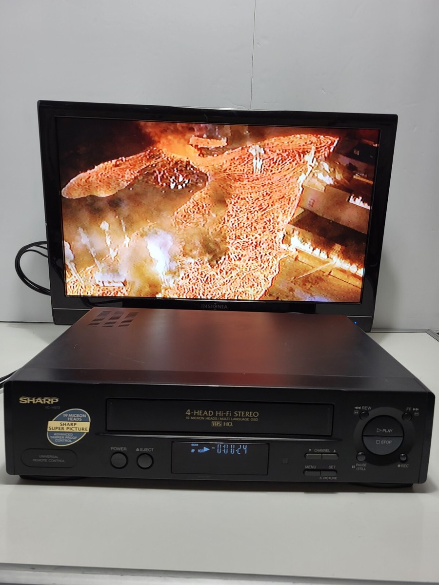 Sharp VC-H972U VCR Video Cassette Recorder VHS Player Tested