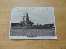 US NAVY: Mississippi Cruiser Information Page/Picture   1976
