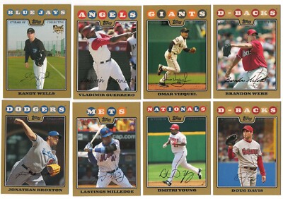 2008 Topps GOLD Border Parallel Single Cards #/2008 Rookie RC Foil Flagship 08