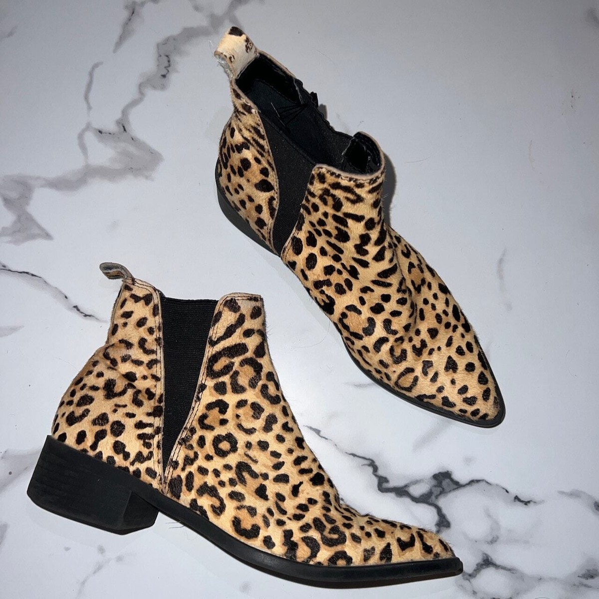 【Steve Madden】レオパードブーティー Steve Madden Jerry Leopard Pony Hair Booties Size 7.5 | eBay