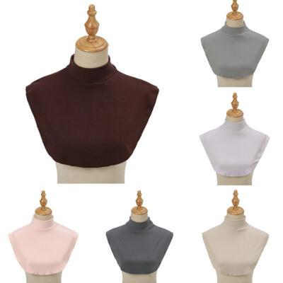 Women Men Scarf Fake Mock Neck Bib Dickey Collar Neckline Turtleneck Warmer Top