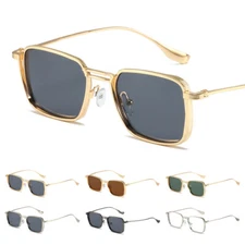 Vintage Steampunk Sunglasses Retro Trendy Metal Square Frame Sun Shades Eyewear