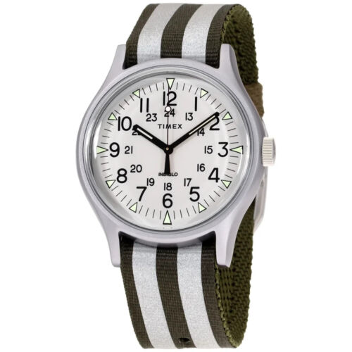 Timex MK1 Aluminum 40mm Silver Dial Watch – New with Tags FREE SHIP NO RESERVE!