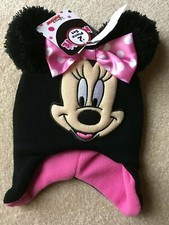 Disney Girls Minnie Mouse Hat and Mittens Size Infant Toddler NWT