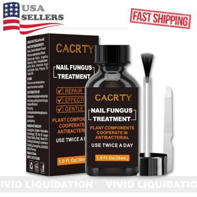 Cacrty Finger And Toe Nail Fungus Treatment, Plant Components Antibacterial 30ML
