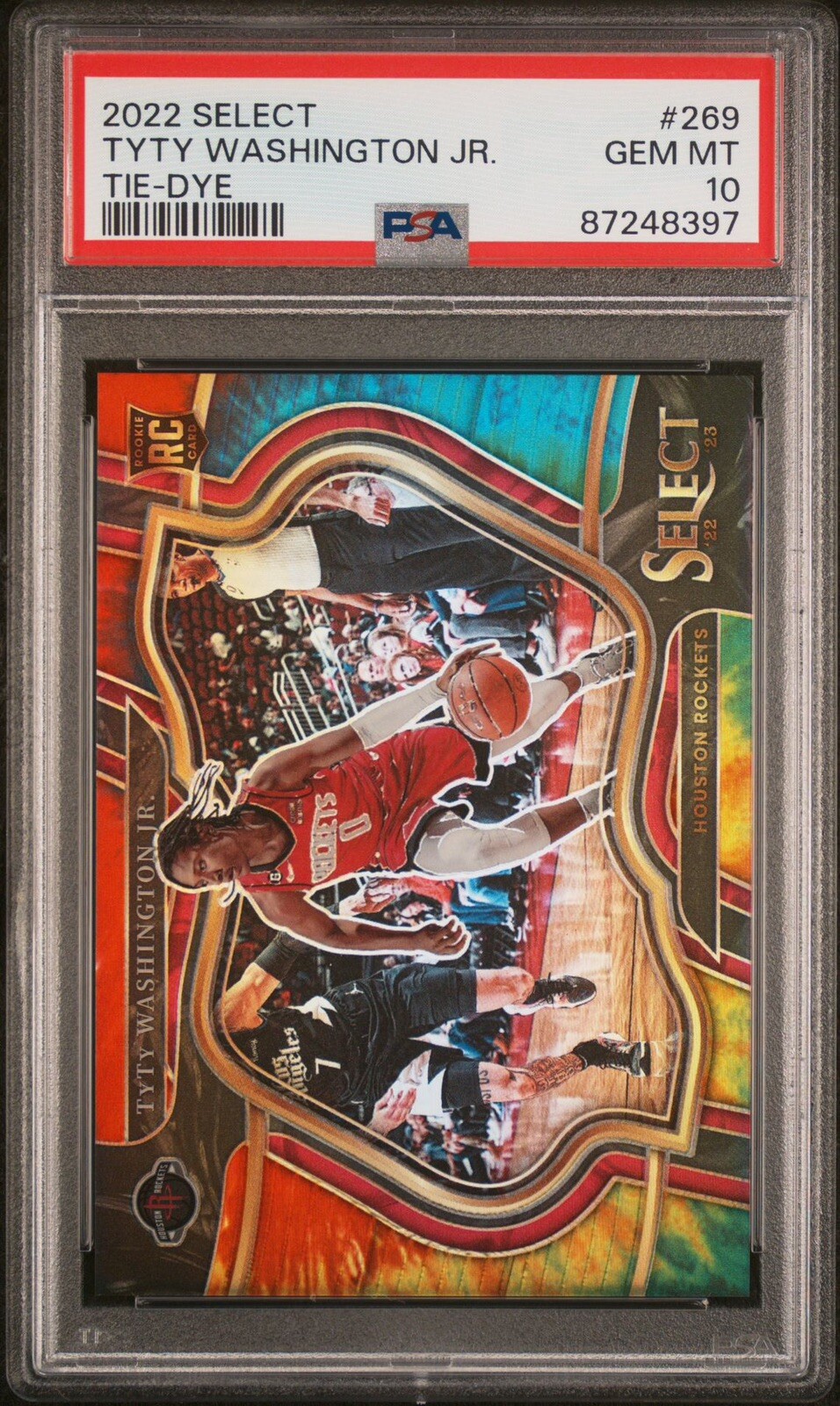 2022-23 Select Tie-Dye #269 TyTy Washington Jr RC Rookie /25 Courtside PSA 10 💎