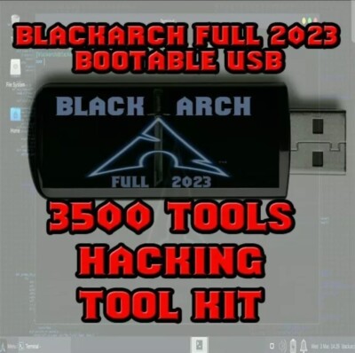 BLACKARCH LIVE USB -PRO HACKING OPERATING SYSTEM -2500+TOOLS FOR ETHICICAL HACK
