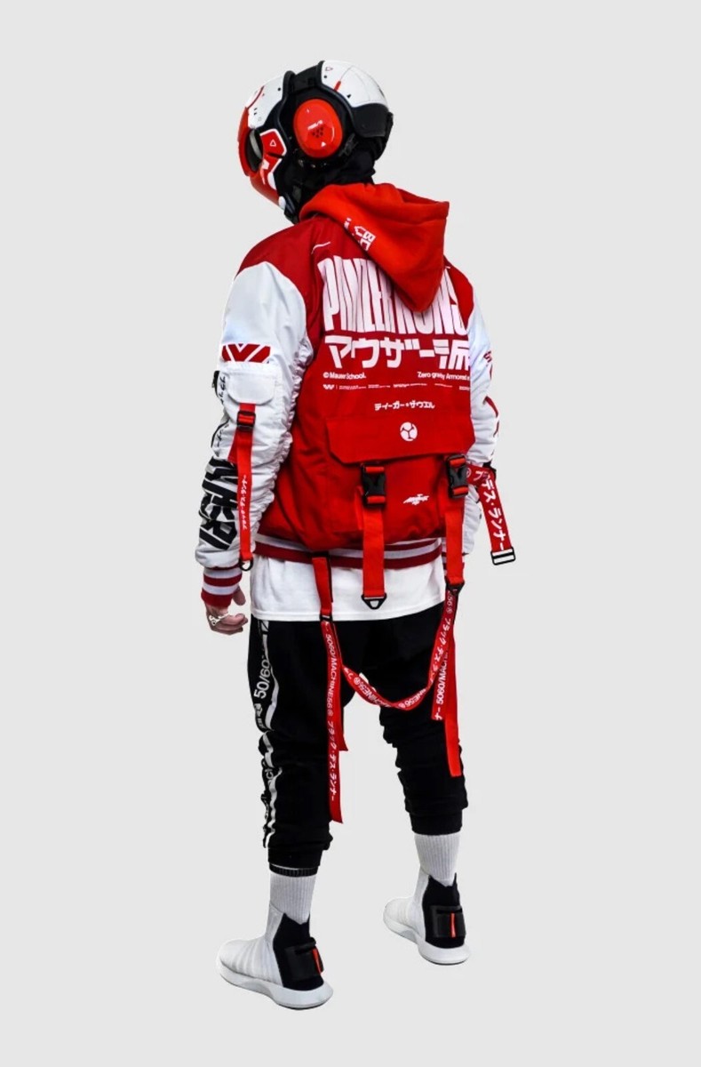 Men's Red Jacket Hoodie Varsity Mauser School Bomber Machine56 M56