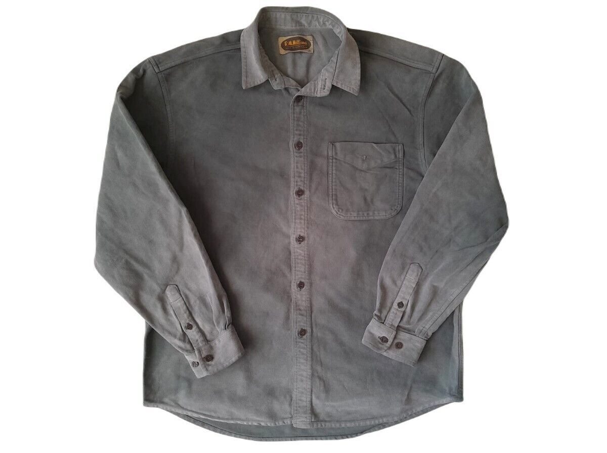 Vintage RM WILLIAMS Men's Heavy Moleskin Green 100 Cotton Shirt SIZE XL eBay
