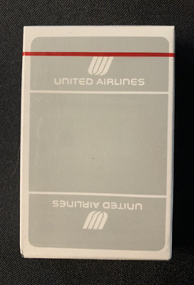 United Airlines Playing Cards Gray Vintage Sealed Deck