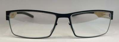 IC Berlin Brille Modell Peter C Black Gold Schwarz Gold Leicht Eckige Form