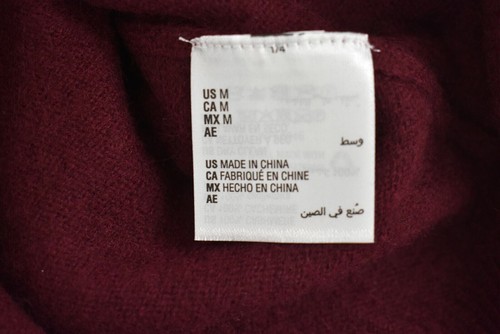 Charter Club Cashmere Mens Burgundy V-Neck Long Sleeve Casual Cashmere Sweater M - Picture 10 of 10