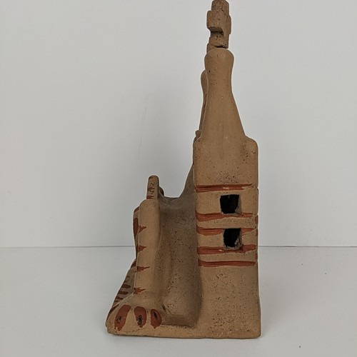 Mexico Folk Art Terra Cotta Pottery Vintage Mission Church Sculpture Christian - Picture 4 of 9
