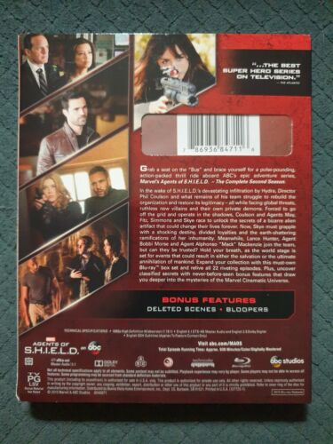 Marvel AGENTS OF S.H.I.E.L.D. Second Season 2 SHIELD bluray w/ Slipcover NEW!!! - Picture 2 of 2