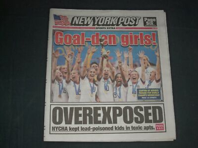 2019 JULY 8 NEW YORK POST NEWSPAPER - U.S. WOMEN'S SOCCER TEAM WINS WORLD CUP