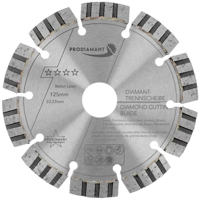 Diamant-Trennscheibe Beton Laser 125 mm x 22,2 mm Granit PRODIAMANT Premium