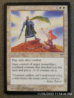 Jabari's Influence / Mirage played (Reserve List) Magic MTG (DS3D1PY)...........