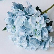 10 Heads Bouquet Artificial Floral Flowers Fake Hydrangea Bloom Wedding Decor UK
