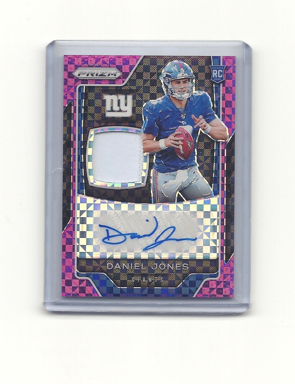 DANIEL JONES 2019 PRIZM FOOTBALL ROOKIE PATCH AUTO (RPA) RC /30 CASE HIT GIANTS