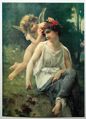 Cupid Adoring A Young Maiden, by Guillaume Seignac  reproduction print