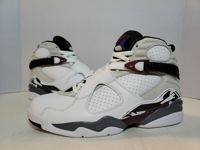 Air Jordan 8 Retro 'Burgundy' White/Black (CI1236-104)- US Sz 10.5