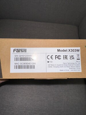 Fanvil X303W Enterprise IP VoIP Phone - Black w/ Corded Handset