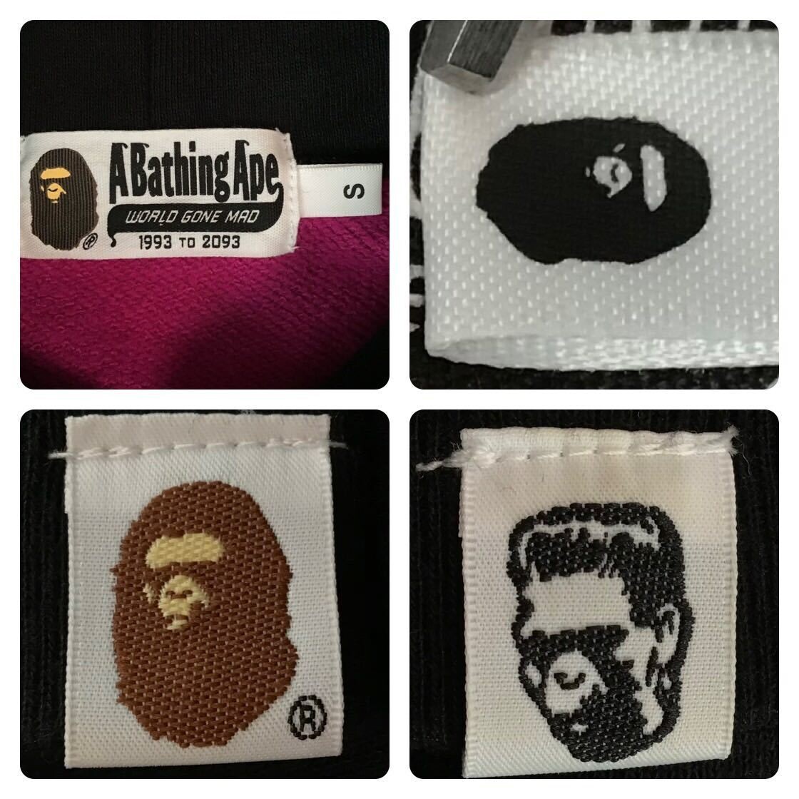 BAPE Shark side zip pullover hoodie purple camo A Bathing Ape Size