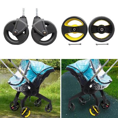 2Pcs Baby Trolley Wheels Pushchair Swivel Wheel Tire for Kids