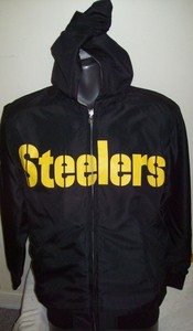 Sales Products Pittsburgh Steelers Hooded Reversible Jacket Full Zip Black Gray S M L 2x Striking Autumn And Winter Www Embassylagos Com