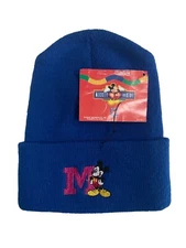 vintage mickey mouse beanie winter hat cap skully youth OSFA deadstock 90s NWT